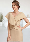 Kallie A-line V-Neck Asymmetrical Chiffon Mother of the Bride Dress With Beading Sequins STG126P0014615