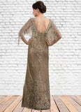 Madelyn Sheath/Column Scoop Neck Floor-Length Lace Mother of the Bride Dress STG126P0014815