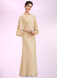 Kasey A-Line Scoop Neck Floor-Length Chiffon Mother of the Bride Dress With Ruffle Beading Sequins STG126P0014827