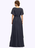 Izabella A-line Scoop Floor-Length Chiffon Mother of the Bride Dress With Beading Pleated Sequins STG126P0021856