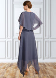 Nylah A-line V-Neck Floor-Length Chiffon Lace Mother of the Bride Dress With Sequins STG126P0021963