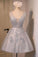 2022 New Arrival A Line Straps Tulle & Appliques Homecoming Dresses PZXC69QQ