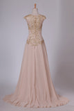 2022 New Arrival Scoop Mother Of The Bride Dresses With Applique Cap P68TKCE7