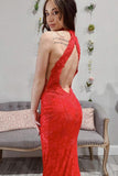 2022 Prom Dresses Mermaid Lace High Neck Open Back PFHM9P13