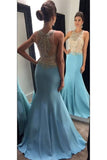 2024 Scoop Beaded Bodice Mermaid Prom Dresses PQHMX89Z
