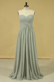 2022 Plus Size Sweetheart A Line Mother Of The Bride Dresses With Ruffles Chiffon Floor PDR5399F
