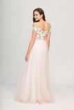 2024 Floral Spaghetti Straps Prom Dresses A Line Tulle Floor PT3T962H