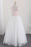 2024 Flower Girl Dresses Scoop With Beading A PBJ8F9YP
