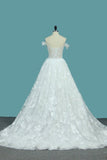2024 Off The Shoulder A Line Lace Wedding Dresses With Applique PERQGRCL
