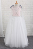 2024 Flower Girl Dresses Scoop With Beading A PBJ8F9YP
