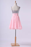 2024 Homecoming Dresses Straps Chiffon Short With PN9CSKHL