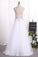 2022 Spaghetti Straps Wedding Dresses A Line Tulle With Beads PYX9K1FG