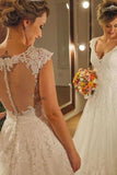 2024 Charming V-Neck A-Line Wedding Dress P6ZHQ97N