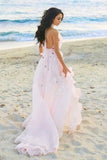 Halter Backless Chiffon Beach Wedding Dresses With Appliques STGPR1EZ5X1