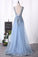 2022 Prom Dresses A-Line V-Neck Floor-Length Tulle PAHQXATQ