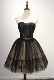 2024 A Line Homecoming Dresses Sweetheart Tulle With Applique P7N22GX1