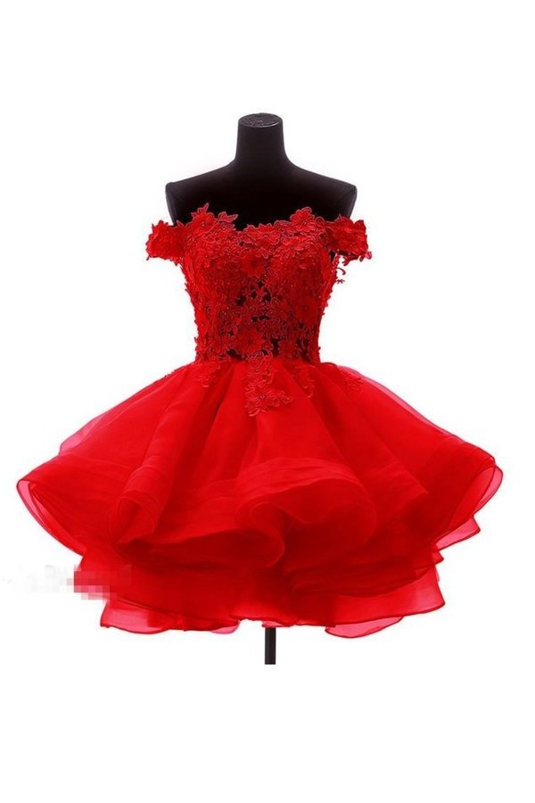 2022 Off The Shoulder Homecoming Dresses A Line Organza With PL9KM4YH