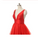 Red V-neck Backless Long Tulle Prom Dresses Evening Dresses