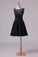 2024 Bateau Homecoming Dresses A Line Satin With Applique & Beading PADZXP9P
