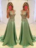 Sexy Appliques Prom Dresses Long Evening Dresses Prom Dresses On Sale
