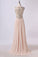 2022 Prom Dress Scoop A Line Beaded Tulle Bodice With Chiffon P7Y8JFH4