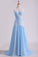 2024 Chiffon Prom Dress Bateau Neckline Pleated Bodice With P9TLN77S