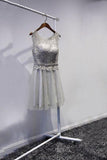 2022 New Arrival Scoop Tulle & Lace Homecoming Dresses With Sash P9X1PF7F