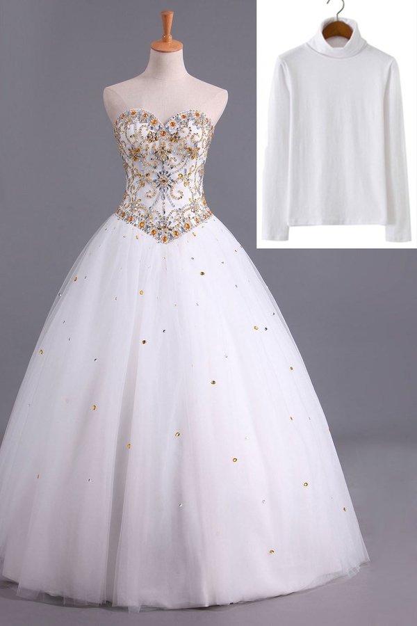 2022 Musilim Quinceanera Dresses Sweetheart A Line With Beads Floor P1H3LZMG