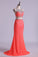 2022 Mermaid/Trumpet Prom Dresses Two Pieces Scoop Lace With PLAD7QP6