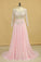 2022 Plus Size A Line Chiffon Prom Dresses Bateau Long Sleeves With Beads & P9DE6SEH