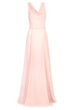 Kyla Natural Waist Sleeveless Floor Length Chiffon A-Line/Princess V-Neck Bridesmaid Dresses