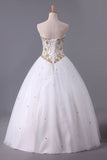 2024 Charming Quinceanera Dresses Sweetheart A Line Floor Length With Beads P55Z71MA