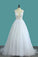 2022 Organza V Neck A Line Wedding Dresses With Applique And Beads PH8ECCNN