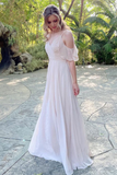 Lilly V-Neck Natural Waist Floor Length A-Line/Princess Chiffon Sleeveless Bridesmaid Dresses