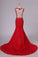 2022 Prom Dresses Straps Mermaid Tulle With Applique PLNS5CGS