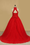 2024 Quinceanera Dresses High Neck Ball Gown PQCNYMCE