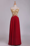 2024 Sexy Open Back Sweetheart With Applique Chiffon Prom Dresses P2QKZJ4H