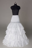 Nylon A-Line 4 Tier Floor Length Slip Style Wedding Petticoats P05
