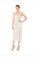 Ivory Sheath Tea Length Scoop Neck Sleeveless Lace Mother of the Bride Dresses