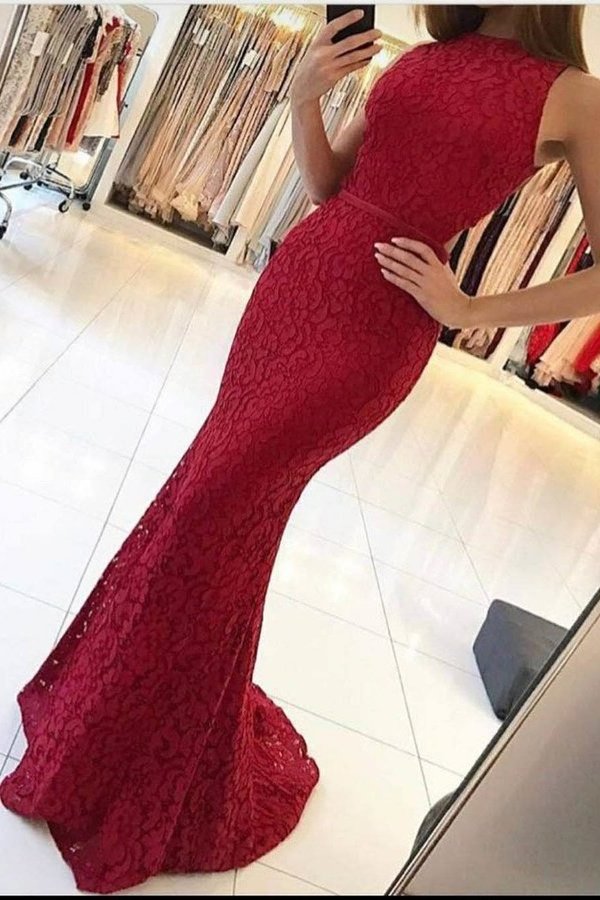 2022 New Arrival Scoop Open Back Lace Evening P2TRP7HS