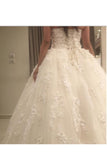2024 Spaghetti Straps Wedding Dresses A Line Tulle PJ4MFZ27