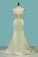 2022 Mermaid/Trumpet Satin Scoop Wedding Dress With Applique PPTRBTMX