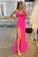 Mermaid Backless Long Pink Prom Dress Evening Dress