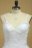 Wedding Dresses Spaghetti Straps Tulle With Applique And STGPFGDEMAQ