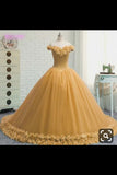 2022 Off The Shoulder Ball Gown Quinceanera Dresses Tulle With PEZ4E5YF