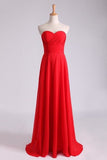 2022 Prom Dresses Sweetheart Fitted And Pleated Bodice A Line PR5HLJBJ
