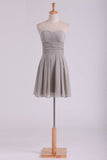 2024 Pure Sweetheart A Line Chiffon Short/Mini Homecoming Dress With Ruffles PETBGMYB