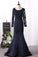 2022 Mother Of The Bride Dresses Scoop Long Sleeves Mermaid Satin With PD2BZTRR