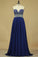 2024 Sleeveless A Line Floor Length Prom Dresses With Shiny P4JTN96N