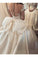 2024 Bow Knot Wedding Dresses V Neck Short Sleeve A Line Satin With Applique PXEEY35J